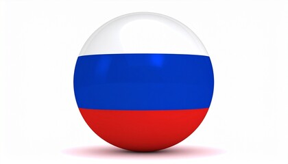 Fototapeta premium Spherical object styled with the Russian flag