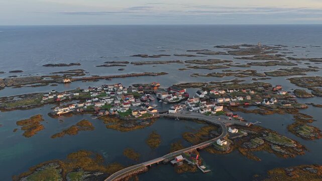 Smola&rsquo;s Veiholmen captured at sunrise with stunning aerial light