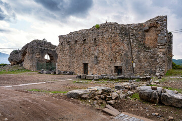 Kaunos (Carian: Kbid Lycian: Xbide Ancient Greek: Καῦνος; Latin: Caunus) ancient city was a city of ancient Caria and in Anatolia, a few kilometres west of the modern town of Dalyan. Amphitheatre area