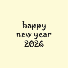Modern New Year 2026 logo celebrating joy, hope, and new beginnings.