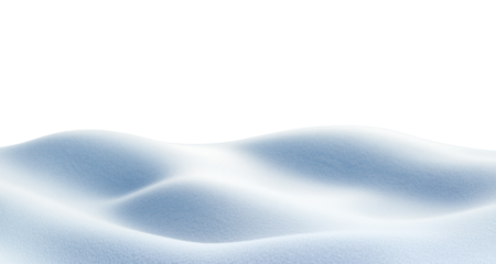 White snowdrift isolated on transparent background.