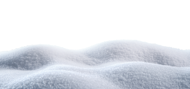 White snowdrift isolated on transparent background. - Powered by Adobe