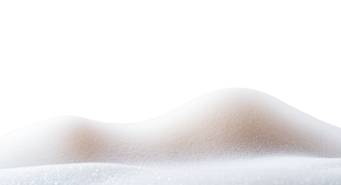 White snowdrift isolated on transparent background.