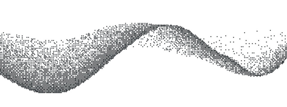 Game dither with fade and pixel for dot or videogame. Bit gradient with arcade and bitmap and dither. Game fade effect and overlay vector wavy with abstract art bg for noise duotone pattern or.