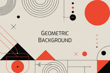 Obraz premium geometry midcentury inspired geometric pattern vector seamless background art