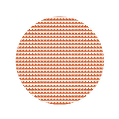 Round stickers in the form of a white circle and a light brown Christmas pattern. Stickers on a transparent background, ready for printing or digital design.
