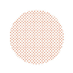 Round stickers in the form of a white circle and a light brown Christmas pattern. Stickers on a transparent background, ready for printing or digital design.