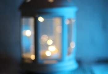 Candle lamp light in the night