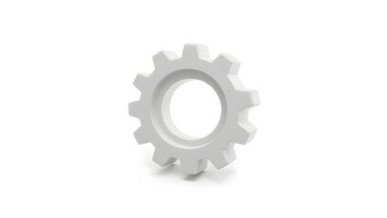 Sleek gear illustration for engineering projects, technical diagrams, and modern designs needing a mechanical or industrial element with a transparent background