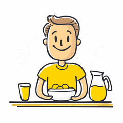 Person having breakfast &ndash; Morning, food, coffee, lifestyle