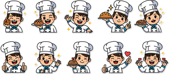 Culinary Character Set for Branding and Design