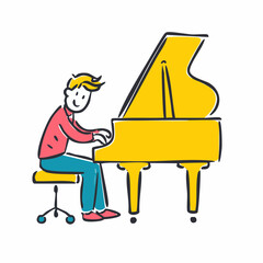 Person playing piano &ndash; Music, instrument, art, performance