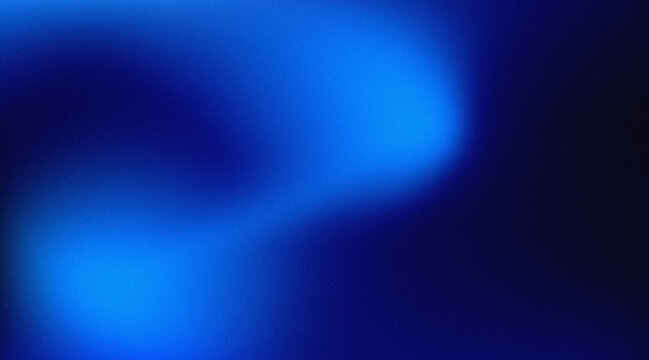 Abstract vibrant blue gradient background with soft light grain