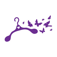 Vector butterfly and hanger