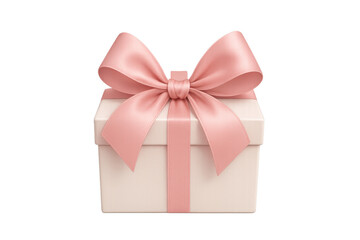 Obraz premium Gift box with pink bow, representing surprise, celebration, holidays, birthday, and special occasions