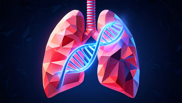 Geometric Lungs D N A Helix genetic science