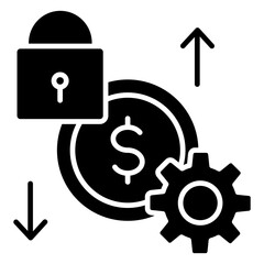 Cost Control Glyph Icon