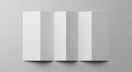 Geometric white wall panels with minimalist design and shadows