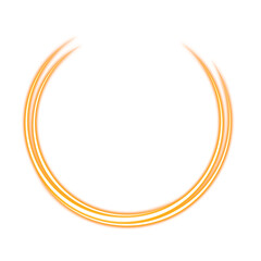Orange Circular Light Arc with Transparent Background
