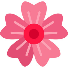 cherry blossom icon illustration design with flat