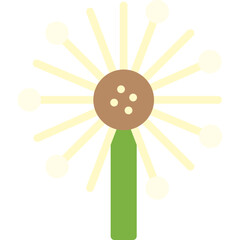 dandelion icon illustration design with flat