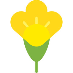 freesia icon illustration design with flat