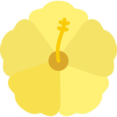 hibicus icon illustration design with flat