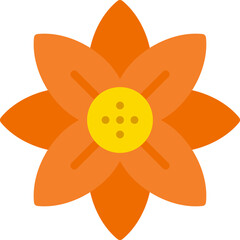 gazania icon illustration design with flat