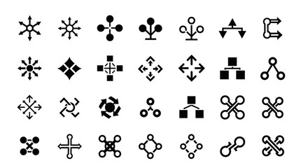 Obraz premium Dynamic network connections, strategic branching, powerful relationships, scalable solutions