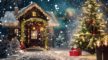 Fairy-tale_Christmas_house_with_reindee