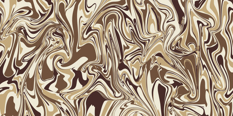 Abstract horizontal background with colorful waves. Trendy vector illustration in style retro 60s, 70s. Pastel colors