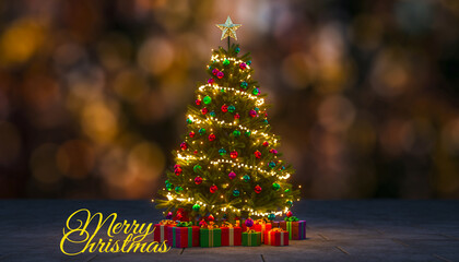 christmas tree and decorations