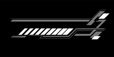 Vector abstract stripe for sports car, motorcycle, boat, yacht, sticker for vehicles. Arrow, striped design element. Modern vector background.