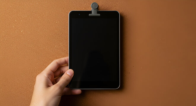 Showcase your brand with a tablet mock-up on cork board for modern marketing campaigns, easily customizable to fit your vision and attract more clients