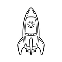 space rocket vector illustration