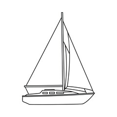 sailboat line art vector