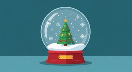 Christmas tree snow globe