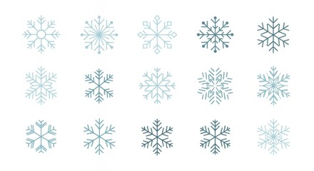 Snowflake Collection in Varied Shapes and Sizes