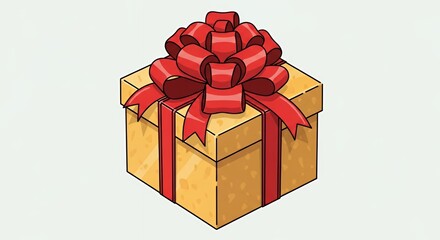 Gift box with ribbon and bow