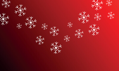 red christmas background with snowflakes