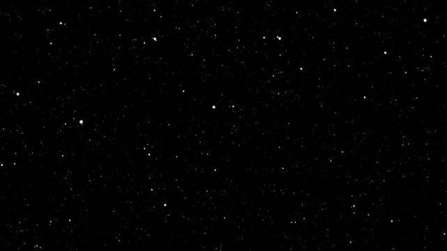 Film grain overlay animation with white noise dot particles texture motion on black background. 4K animated overlay for film texture effect, cinematic look, video editing, and motion graphics.