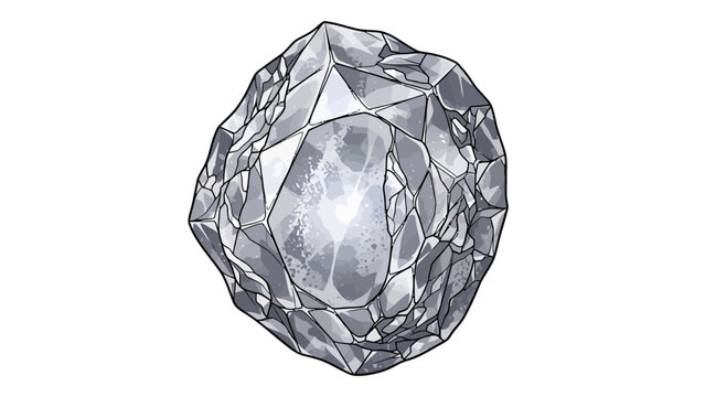 A cut gemstone faceted and irregular