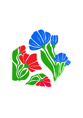 Colorful Hand-Drawn Floral Illustration | Botanical Flower Vector Design