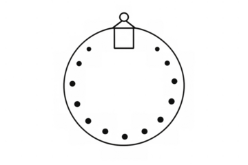 Minimalist clock face illustration representing time, deadlines, and scheduling on transparent background