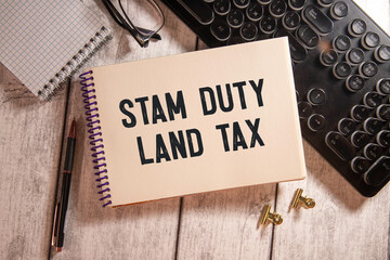 SDLT. stamp duty land tax. Text on the letterhead.
