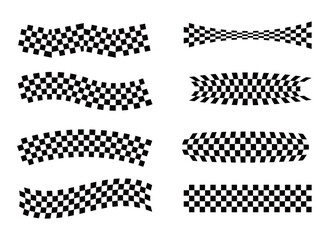 Warped Checkered Racing Pattern Set Speed Motion