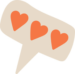 Speech Bubble with Hearts