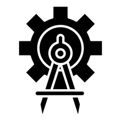 Obraz premium Precision Engineering Glyph Icon
