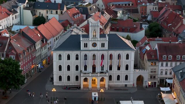 Weimar, Germany- Old Town Flyover in Summer