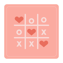 Tic Tac Toe with Hearts Postage Stamp